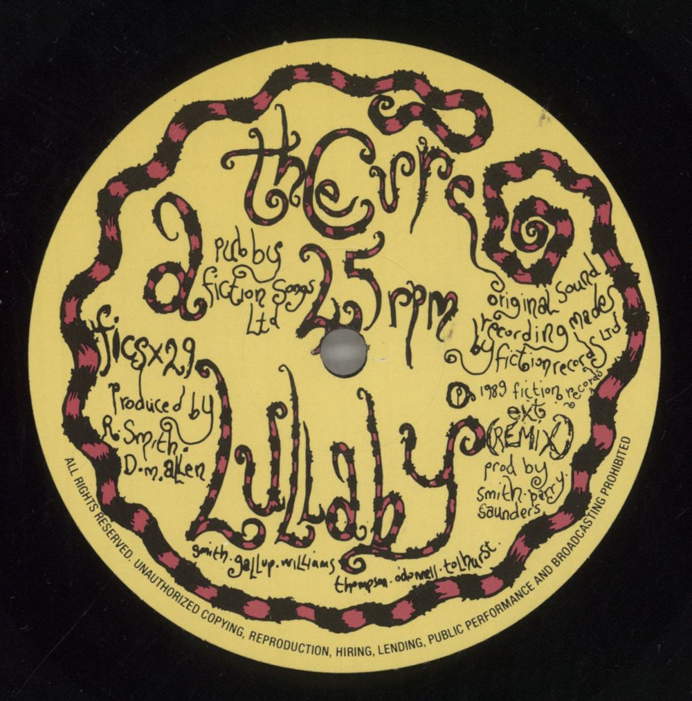 The Cure Lullaby - VG UK 12" vinyl single (12 inch record / Maxi-single) CUR12LU858850