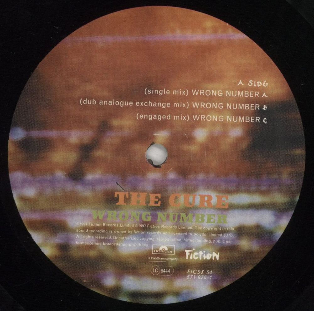 The Cure Wrong Number UK 12" vinyl single (12 inch record / Maxi-single) CUR12WR103487