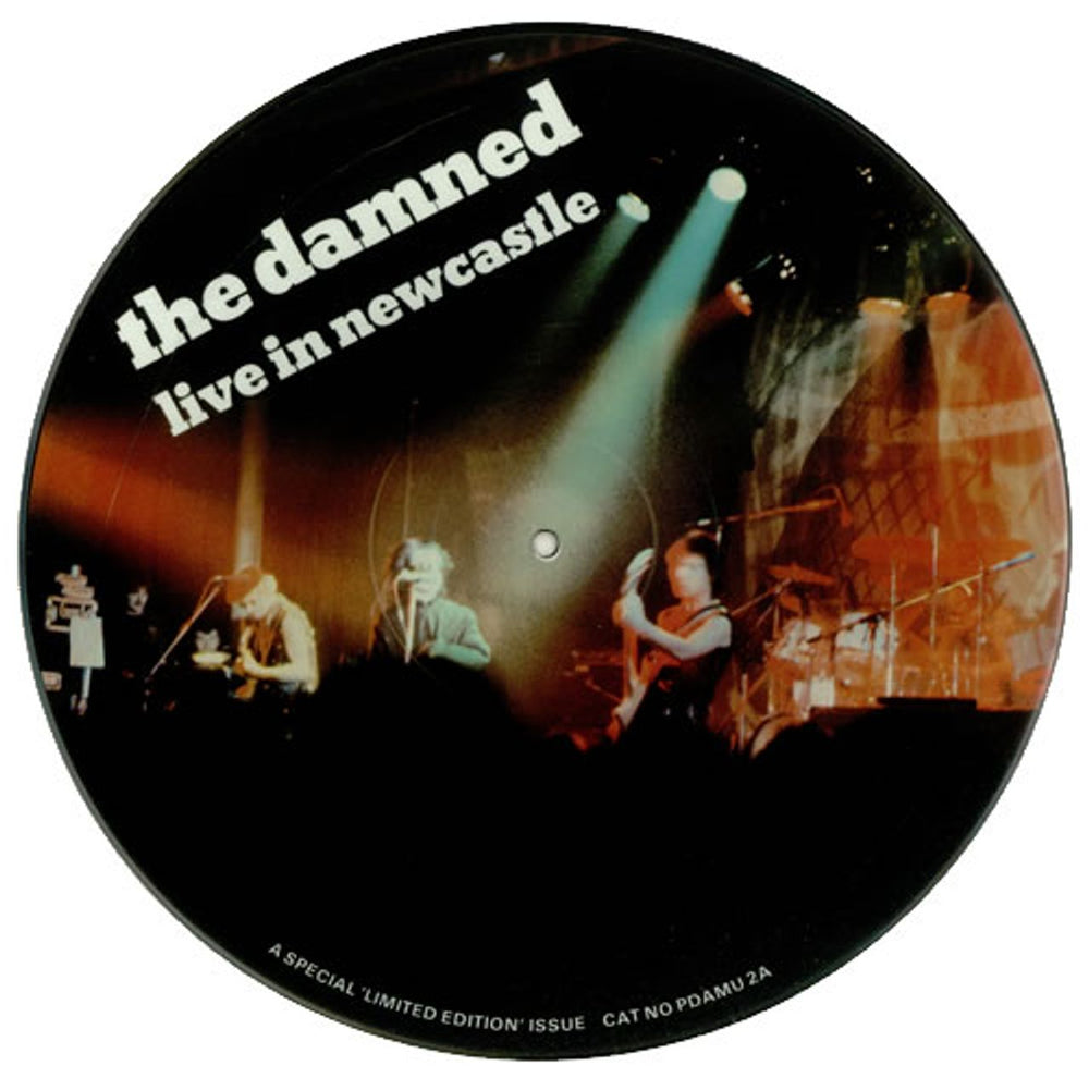 The Damned Live In Newcastle UK picture disc LP (vinyl picture disc album) PDAMU2