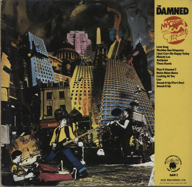 The Damned Machine Gun Etiquette - Original Style Sleeve UK vinyl LP album (LP record) DAMLPMA665348