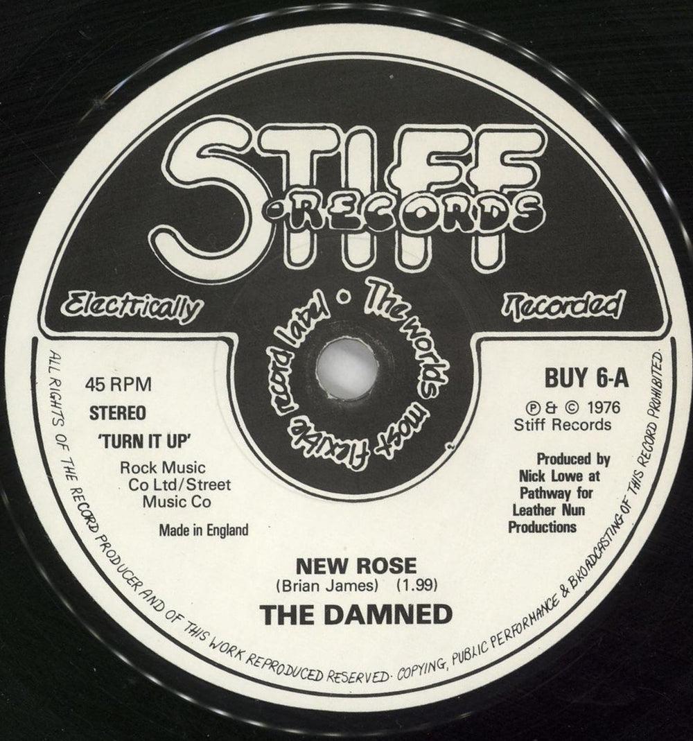 The Damned New Rose UK 7" vinyl single (7 inch record / 45) DAM07NE679368