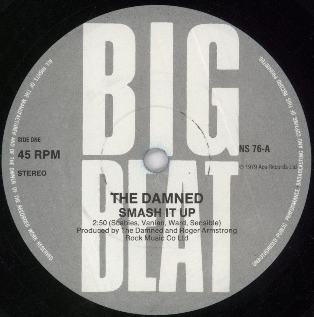 The Damned Smash It Up UK 7" vinyl single (7 inch record / 45) DAM07SM145837