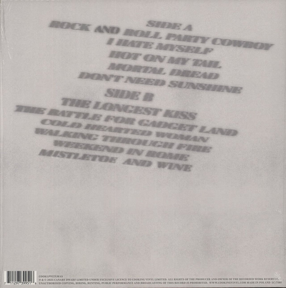 The Darkness Dreams On Toast - Clear With Red & Green Splatter Vinyl UK vinyl LP album (LP record) 711297399516