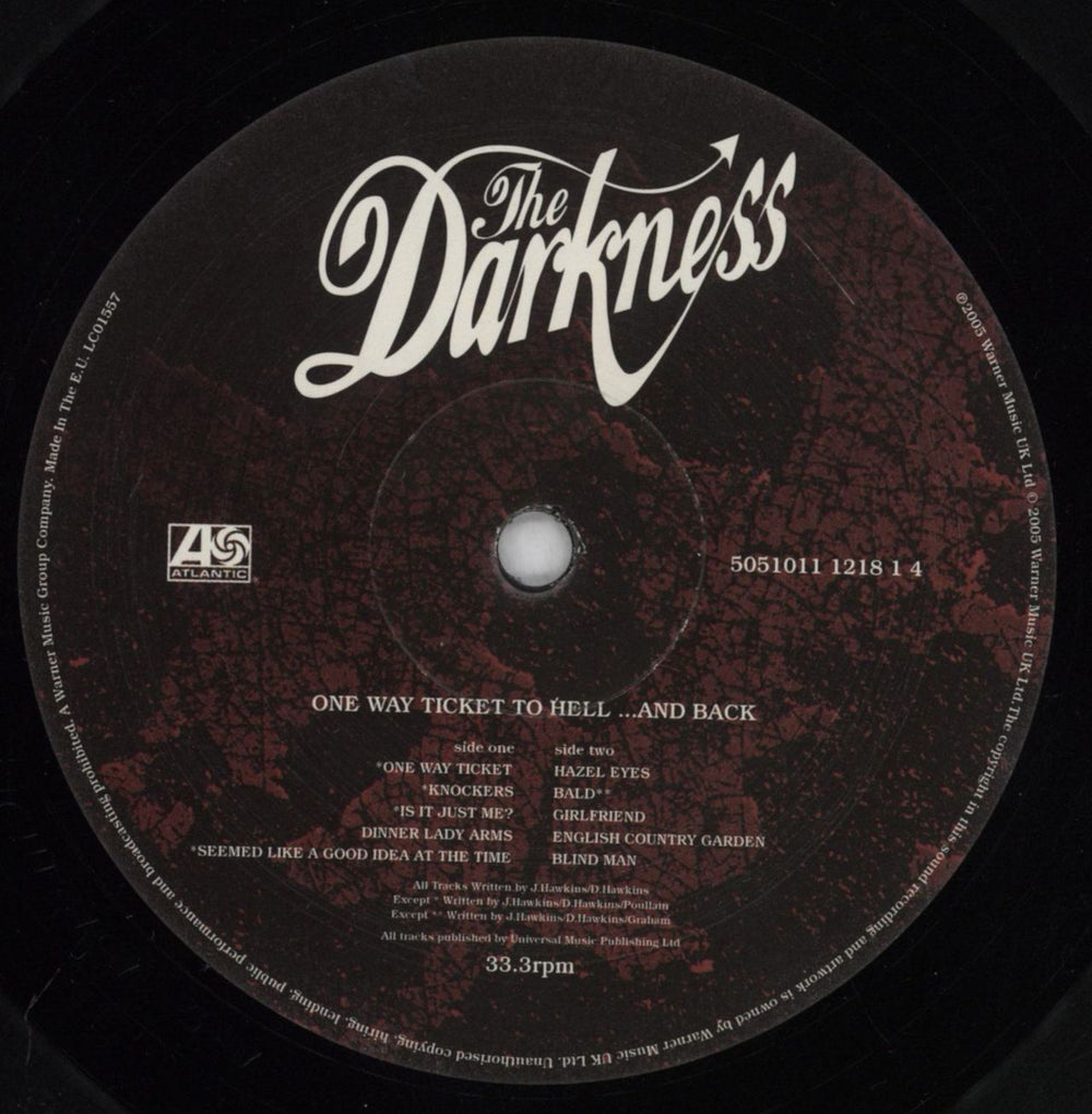 The Darkness One Way Ticket To Hell... And Back UK vinyl LP album (LP record) D/KLPON342883