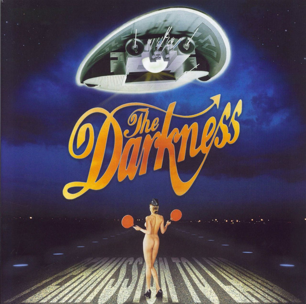 The Darkness Permission To Land - Blue Marbled Vinyl UK vinyl LP album (LP record) 5054197580024