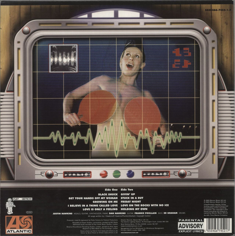 The Darkness Permission To Land - EX UK vinyl LP album (LP record) 5050466745217