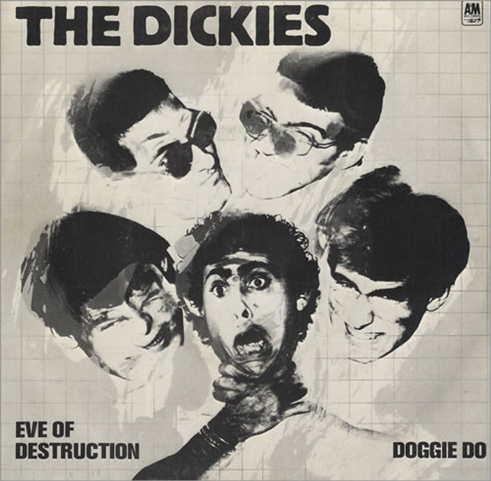 The Dickies Eve Of Destruction - Pink Vinyl UK 7" vinyl single (7 inch record / 45) AMS7373