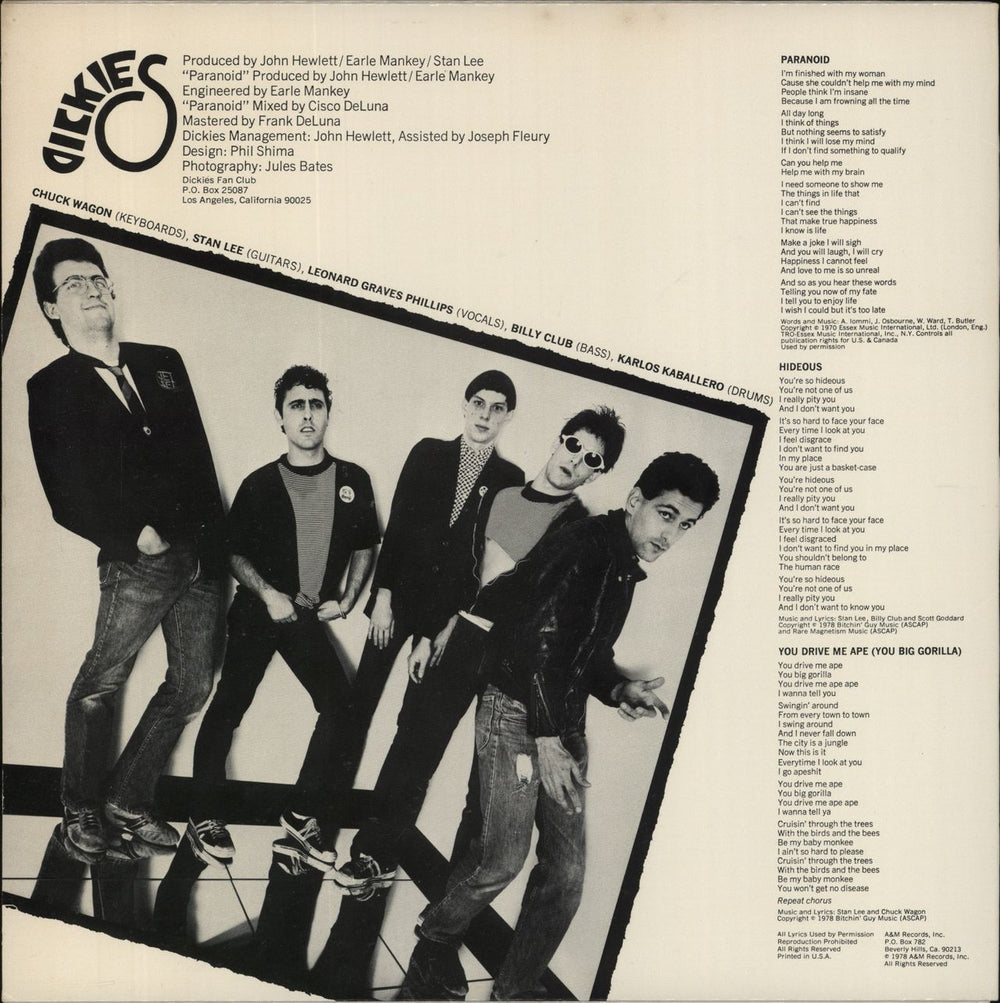 The Dickies The Dickies - White Vinyl US 10" vinyl single (10 inch record)