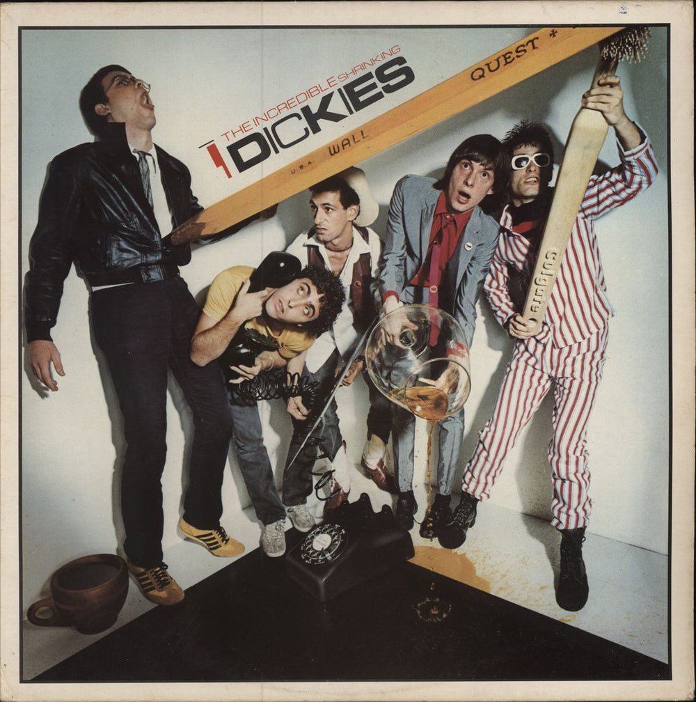 The Dickies The Incredible Shrinking Dickies - Yellow Vinyl - VG+ UK vinyl LP album (LP record) AMLE64742