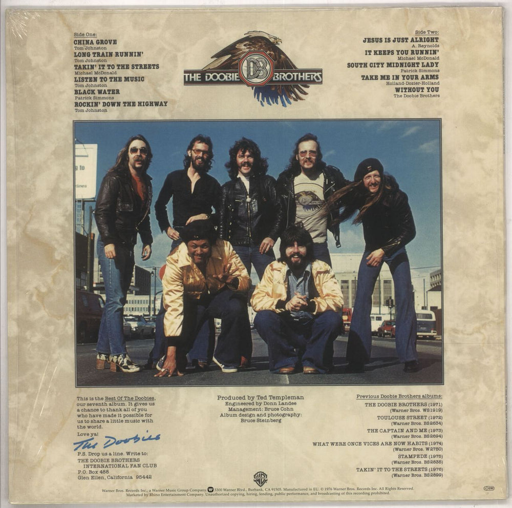 The Doobie Brothers Best Of The Doobies + Shrinkwrap UK vinyl LP album (LP record) 081227962364