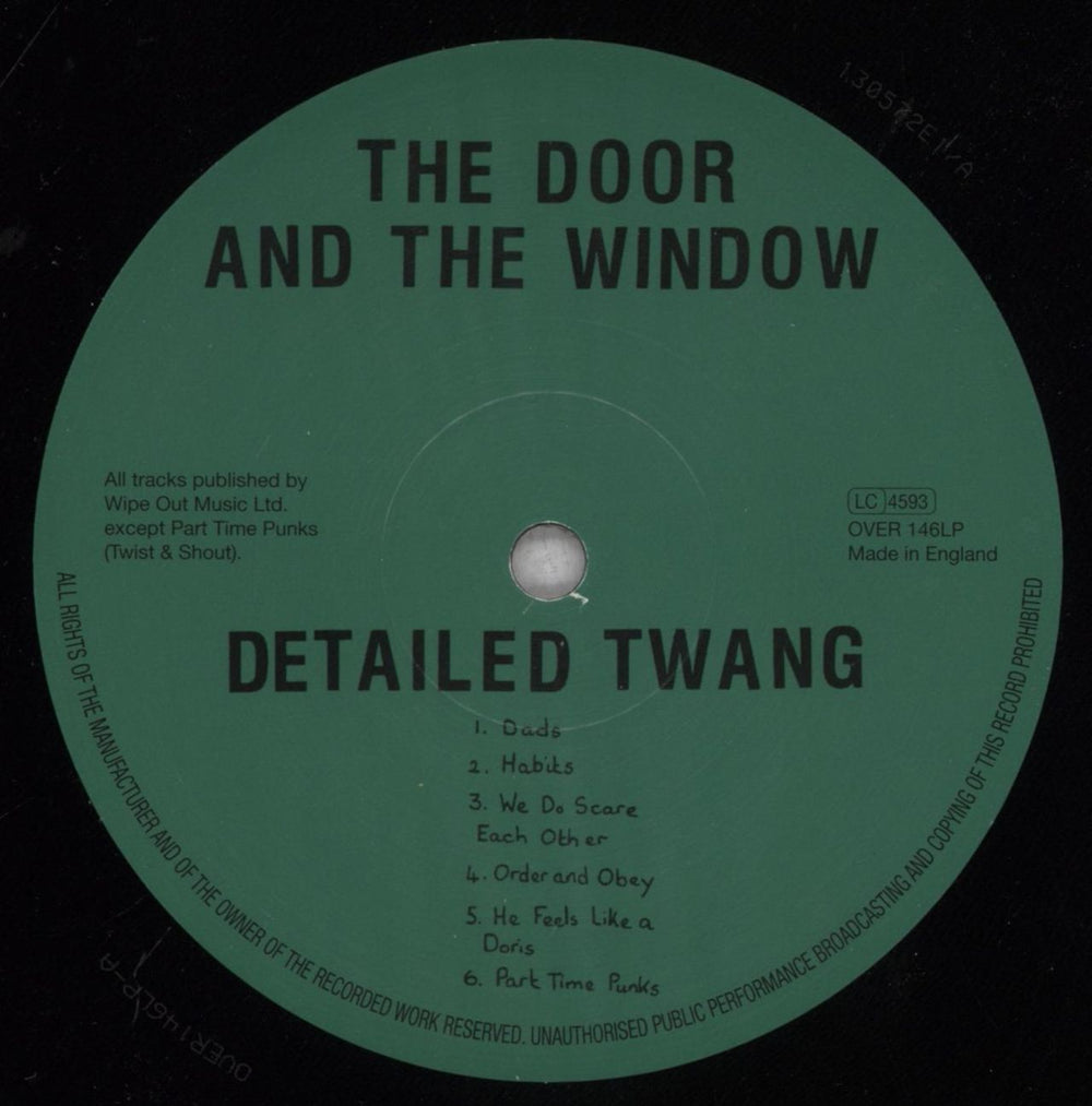 The Door And The Window Detailed Twang UK vinyl LP album (LP record) V64LPDE837786