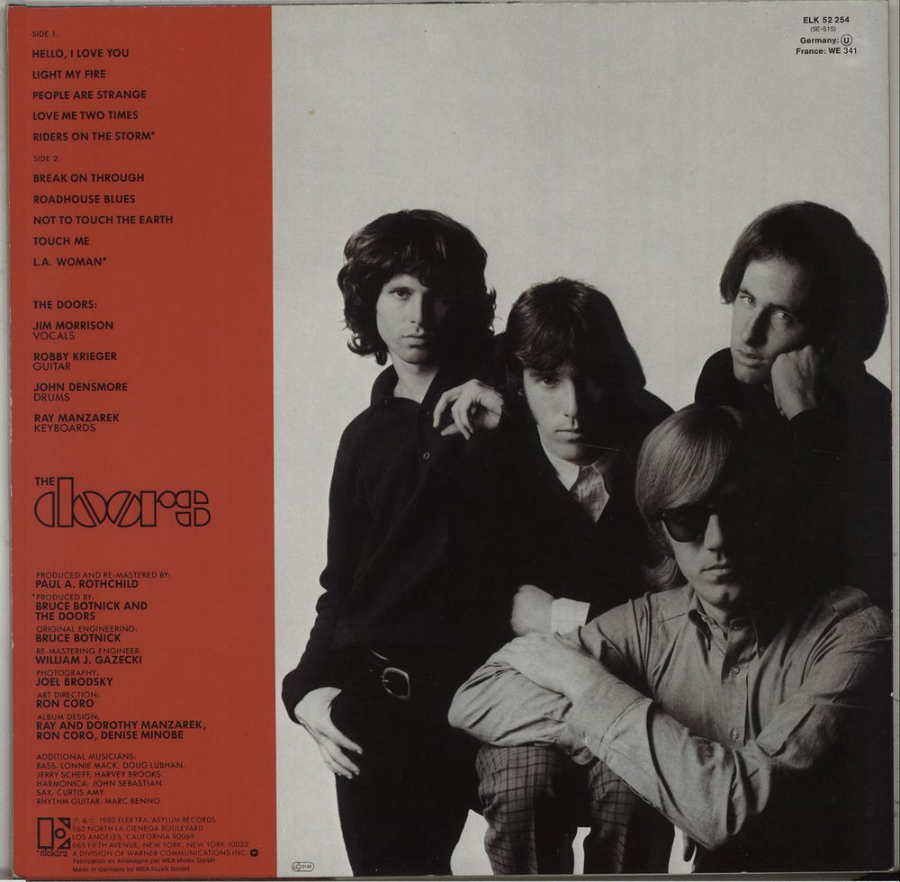 The Doors Greatest Hits German vinyl LP album (LP record)