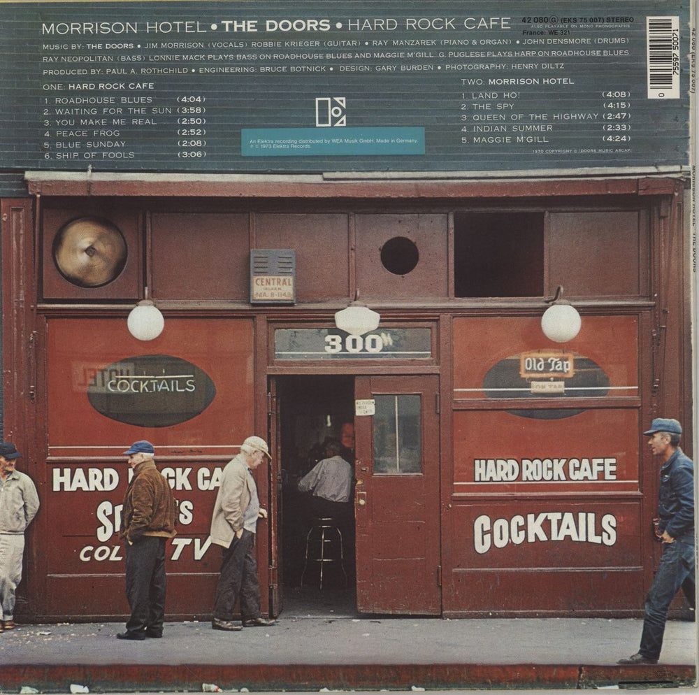 The Doors Morrison Hotel - red label German vinyl LP album (LP record) 075597500714