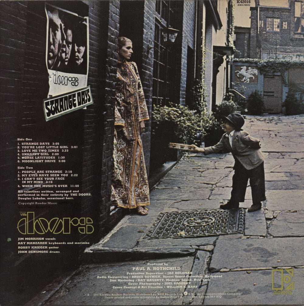 The Doors Strange Days - Butterfly Label UK vinyl LP album (LP record)