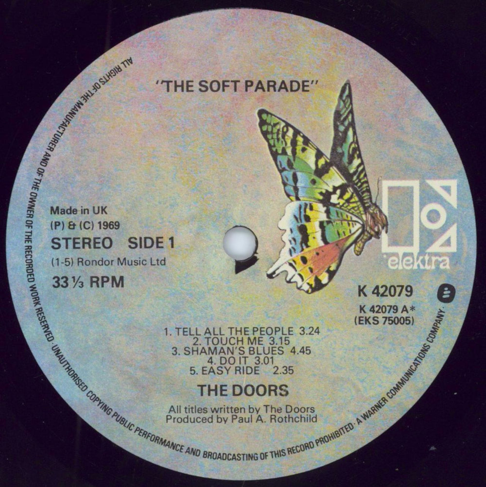 The Doors The Soft Parade - 3rd UK vinyl LP album (LP record) DORLPTH712777