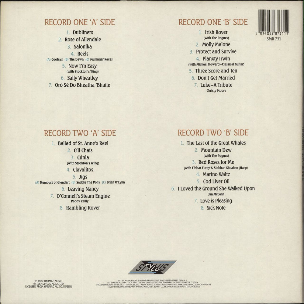 The Dubliners Celebration UK 2-LP vinyl record set (Double LP Album) 5014052873111