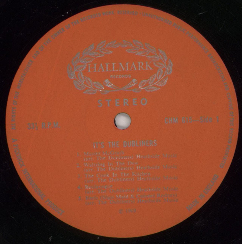 The Dubliners It's The Dubliners UK vinyl LP album (LP record) TIQLPIT568290