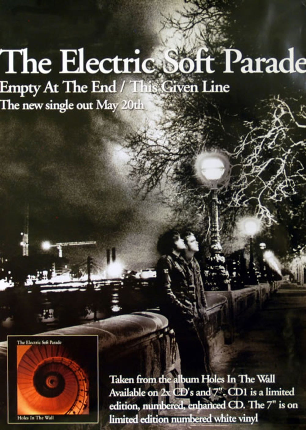 The Electric Soft Parade Empty At The End/This Given Line UK Promo poster 19 X 28