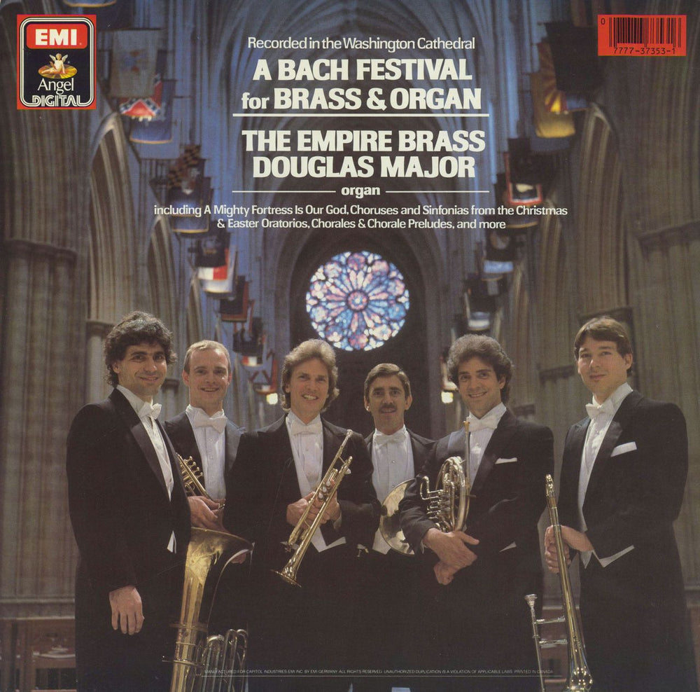 The Empire Brass Quintet A Bach Festival US vinyl LP album (LP record)