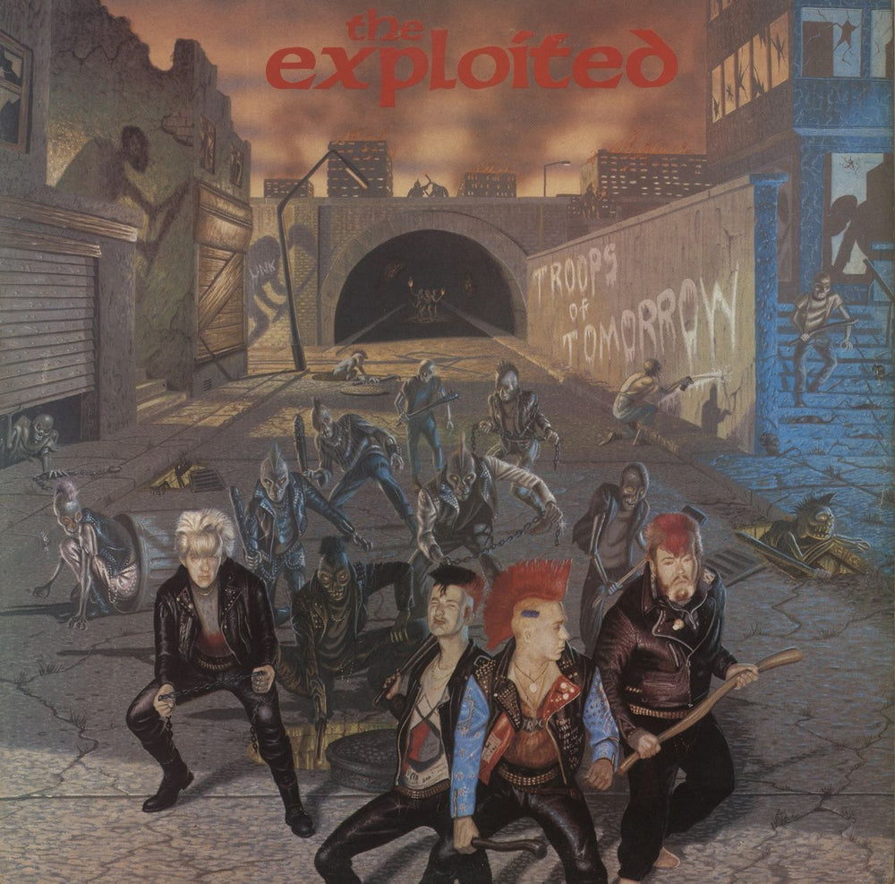 The Exploited Troops Of Tomorrow + Inner - EX UK vinyl LP album (LP record) SEC8
