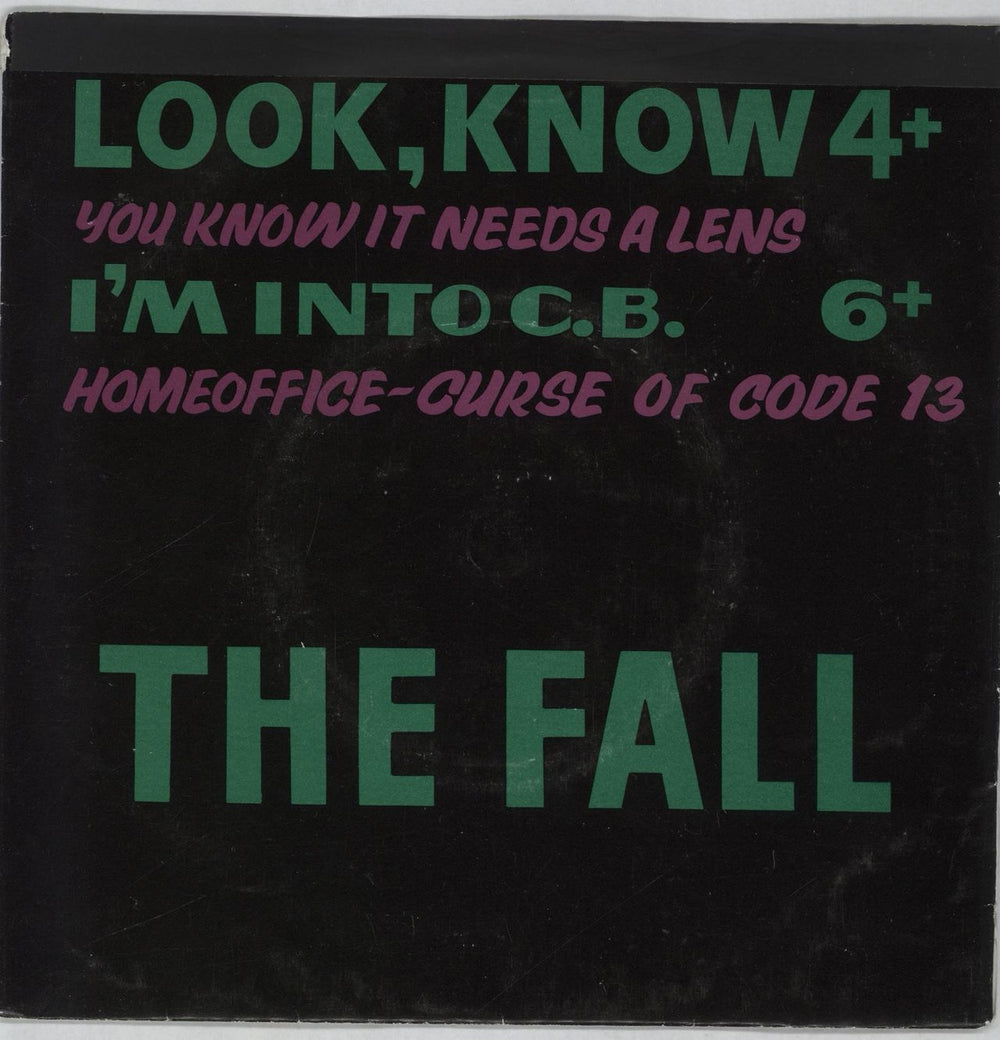 The Fall Look, Know - EX UK 7" vinyl single (7 inch record / 45) ERA004