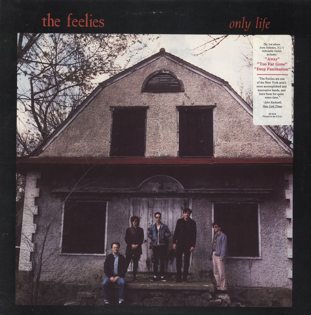 The Feelies Only Life - Gold stamp promo US Promo vinyl LP album (LP record) AMA5214