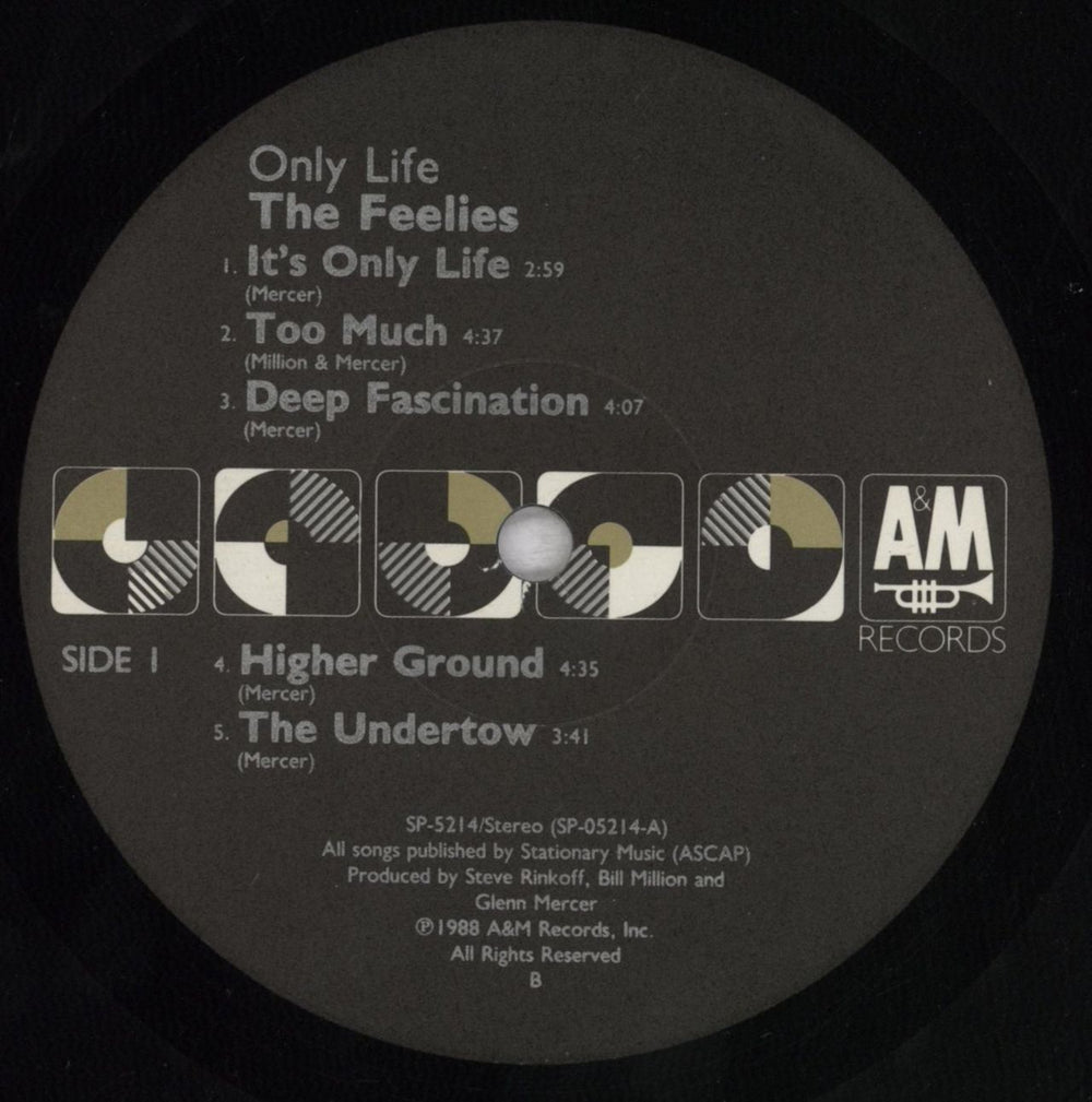 The Feelies Only Life - Gold stamp promo US Promo vinyl LP album (LP record) TF3LPON836215