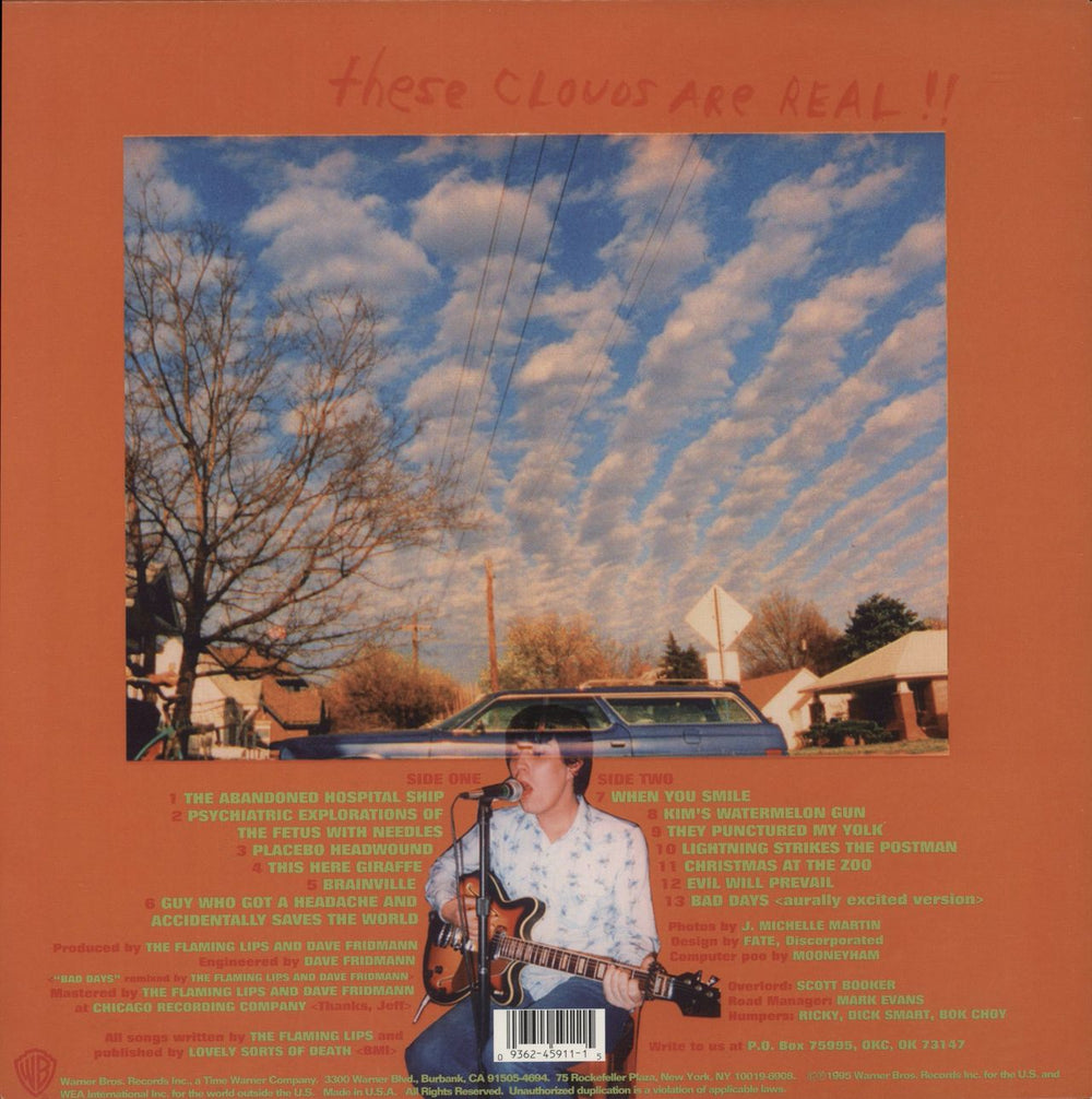 The Flaming Lips Clouds Taste Metallic - Green Vinyl US vinyl LP album (LP record) 093624591115