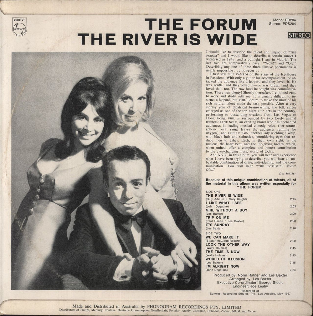 The Forum The River Is Wide Australian vinyl LP album (LP record)