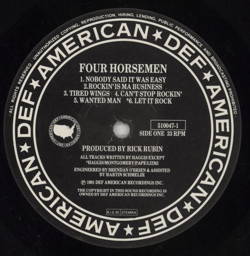 The Four Horsemen Nobody Said It Was Easy UK vinyl LP album (LP record) T1XLPNO553424