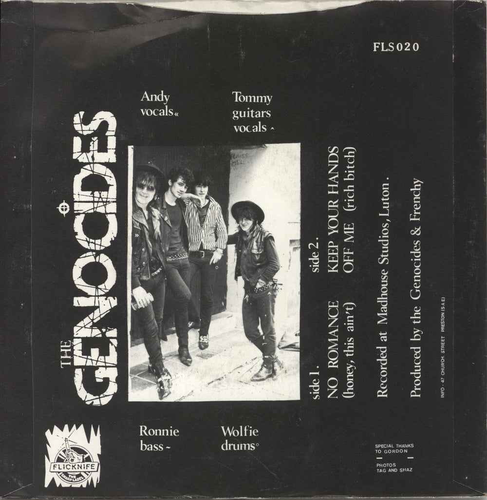 The Genocides Honey. This Ain't No Romance... UK 7" vinyl single (7 inch record / 45)