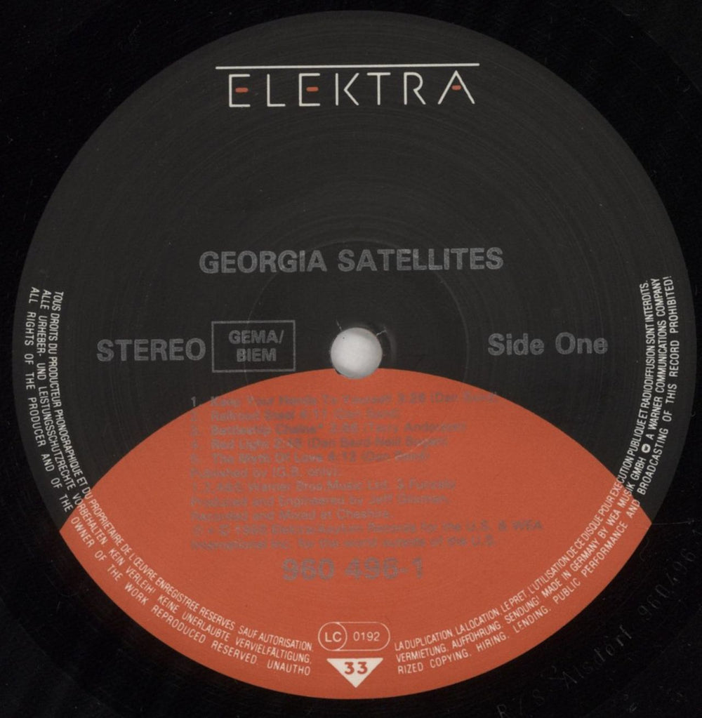 The Georgia Satellites Georgia Satellites - Hype Stickered UK vinyl LP album (LP record) GSALPGE485881