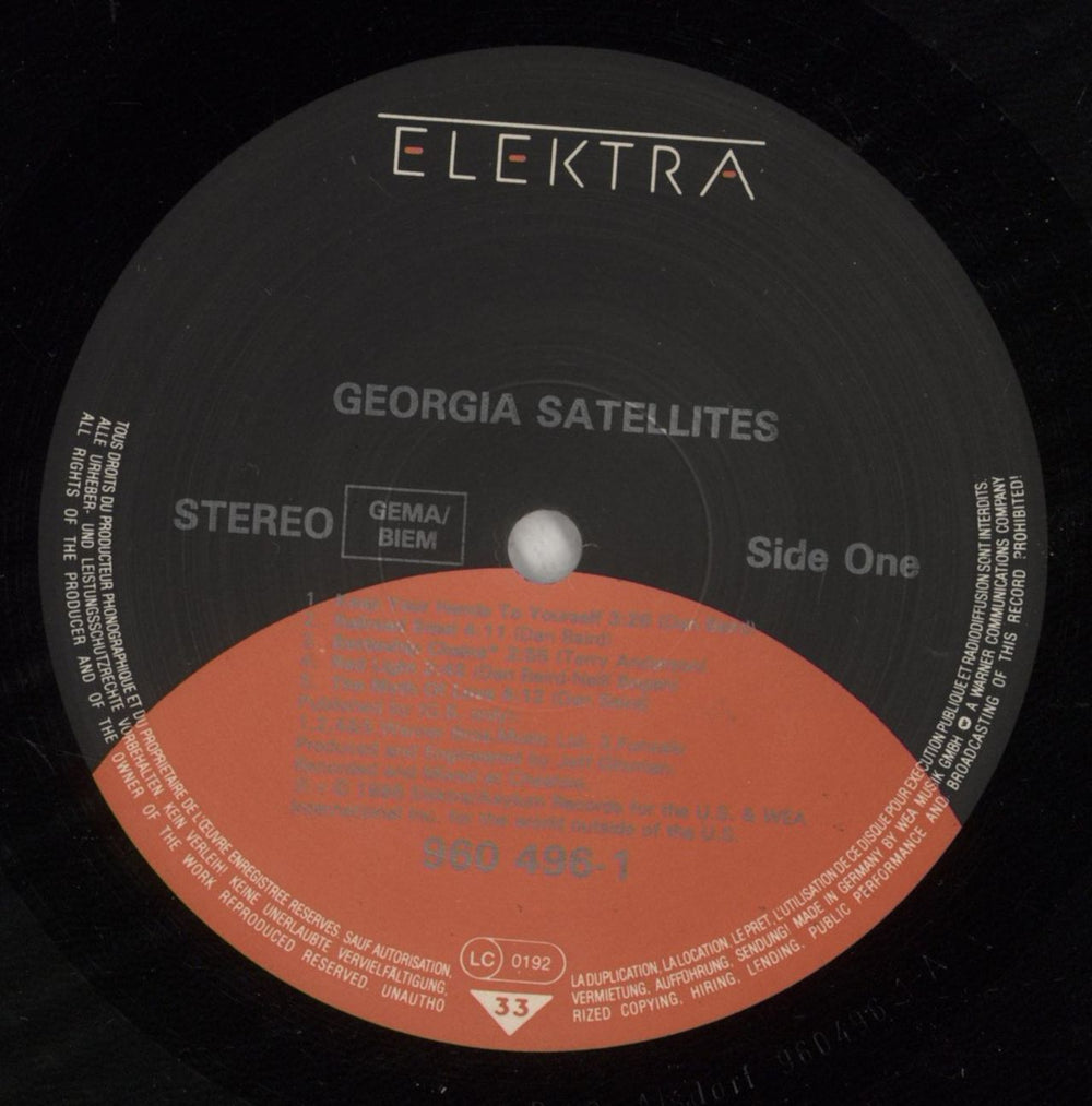 The Georgia Satellites Georgia Satellites UK vinyl LP album (LP record) GSALPGE290587