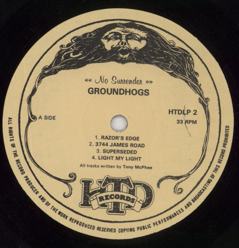 The Groundhogs No Surrender UK vinyl LP album (LP record) GHGLPNO543547