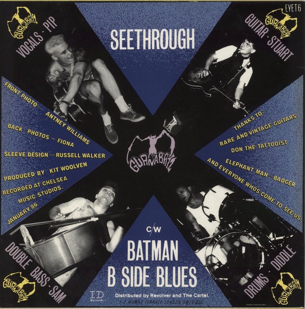 The Guana Batz Seethrough UK 12" vinyl single (12 inch record / Maxi-single)