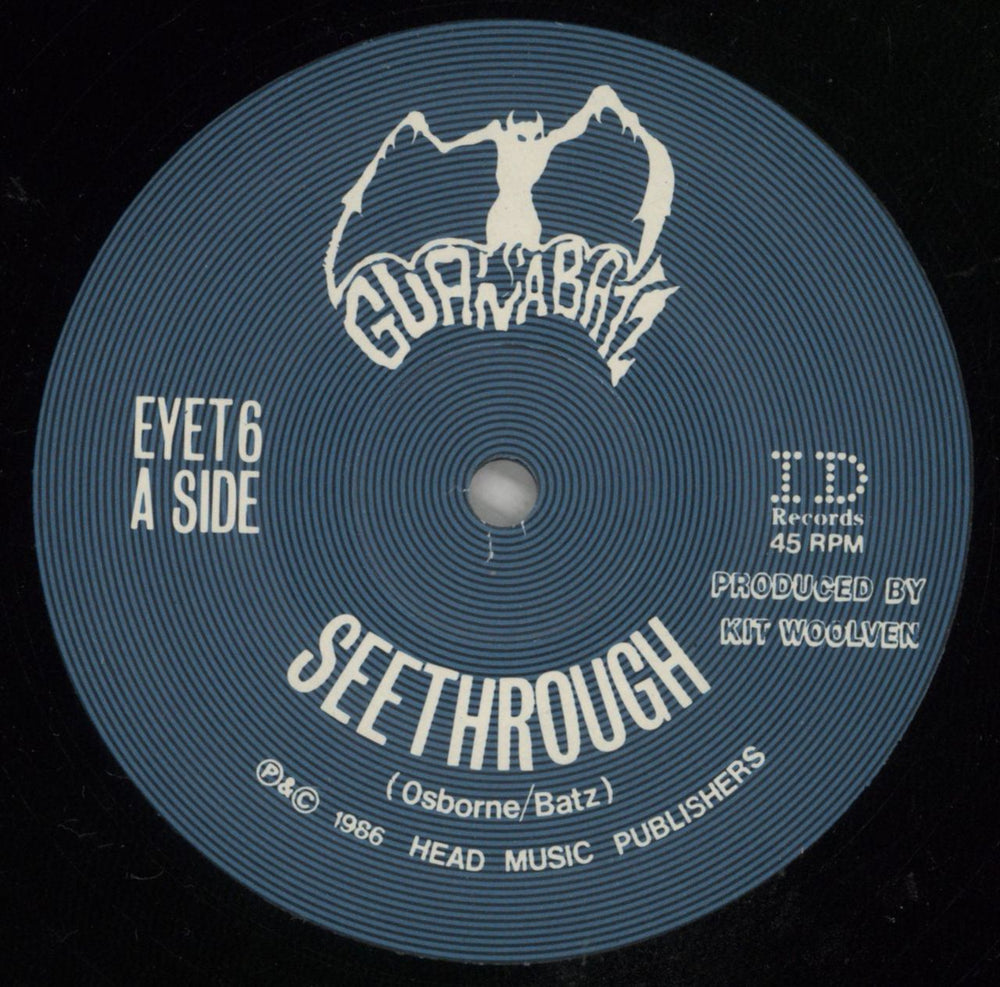 The Guana Batz Seethrough UK 12" vinyl single (12 inch record / Maxi-single) GVE12SE575366