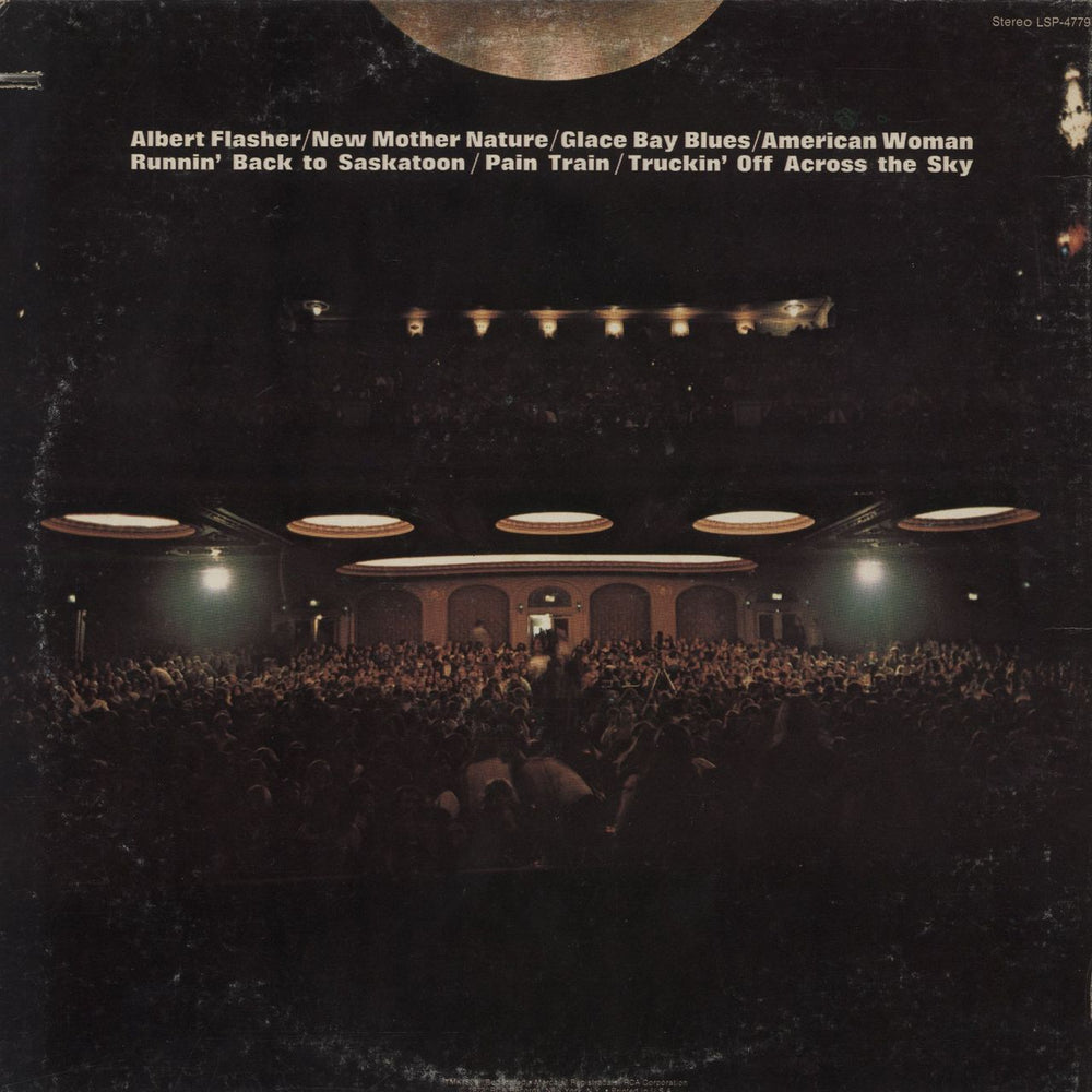 The Guess Who Live At The Paramount US vinyl LP album (LP record)