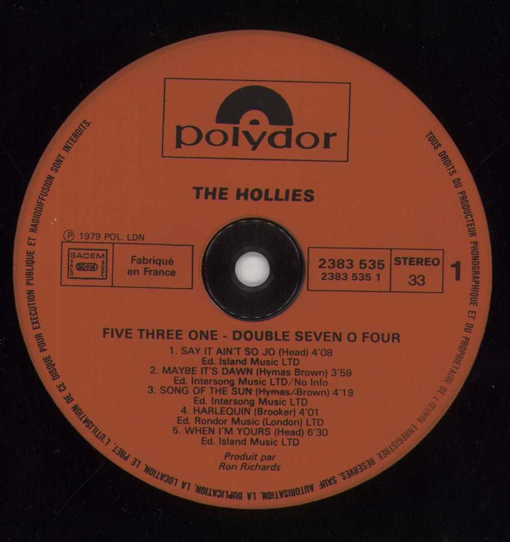 The Hollies Five Three One - Double Seven O Four French vinyl LP album (LP record) HLLLPFI855037