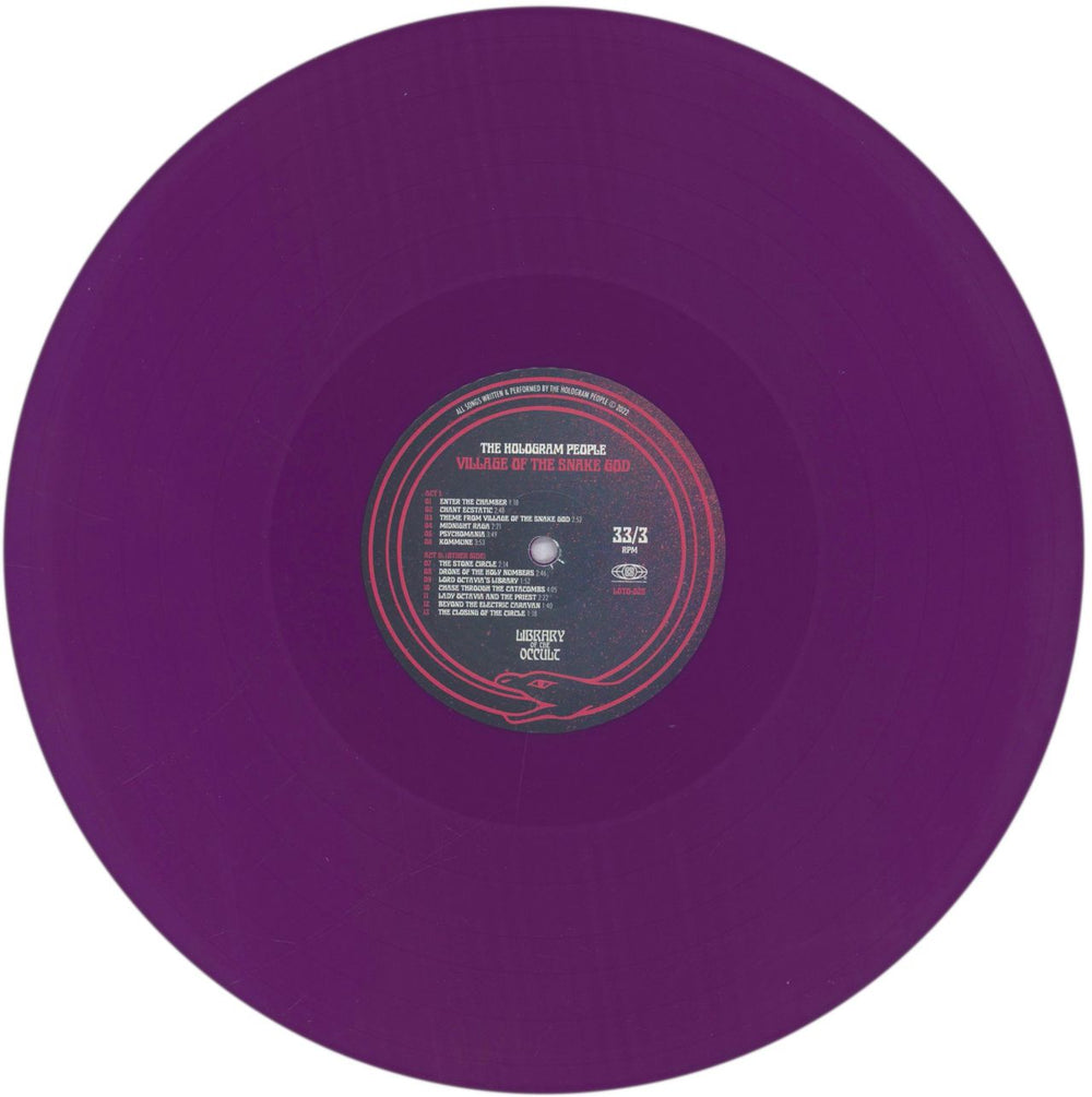 The Hologram People Village Of The Snake God - Purple Vinyl UK vinyl LP album (LP record) 7RFLPVI848551