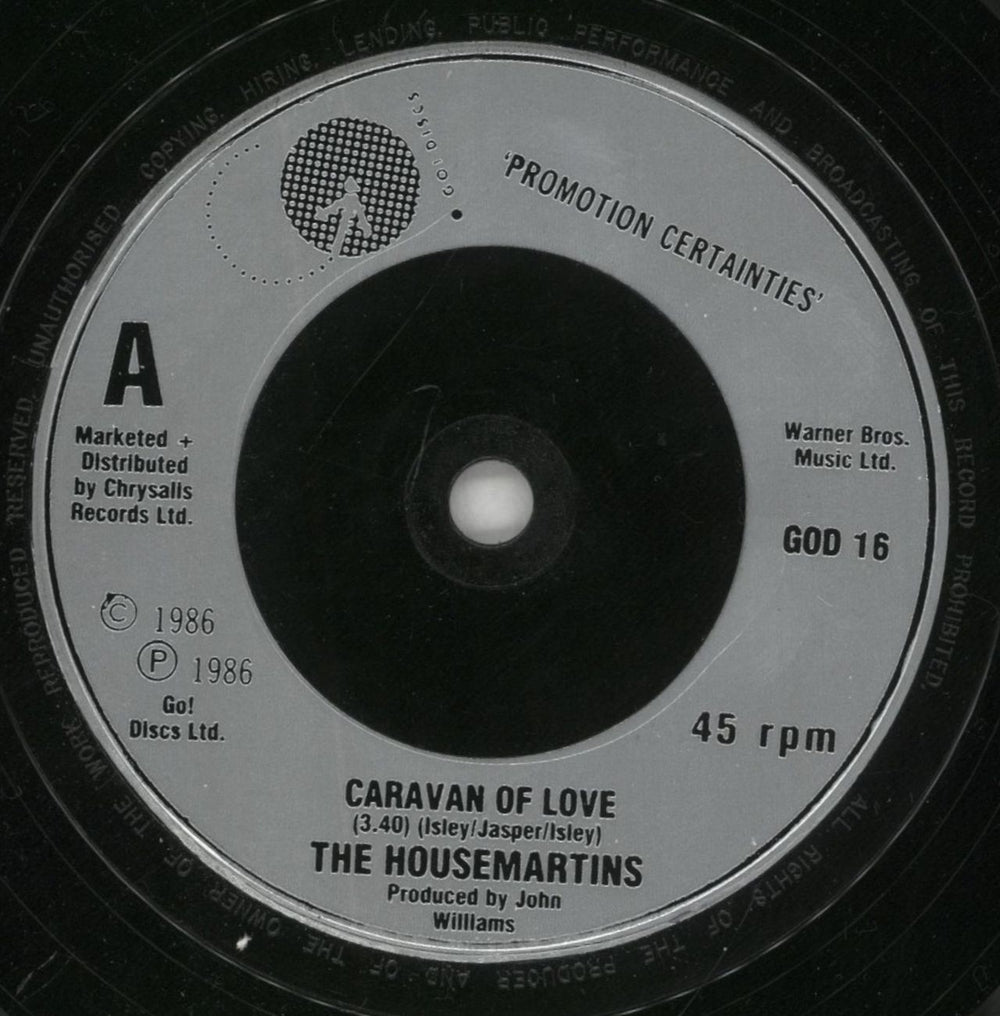 The Housemartins Caravan Of Love UK 7" vinyl single (7 inch record / 45) HMT07CA49461