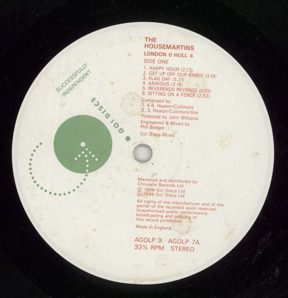 The Housemartins London 0 Hull 4 UK vinyl LP album (LP record) HMTLPLO869242