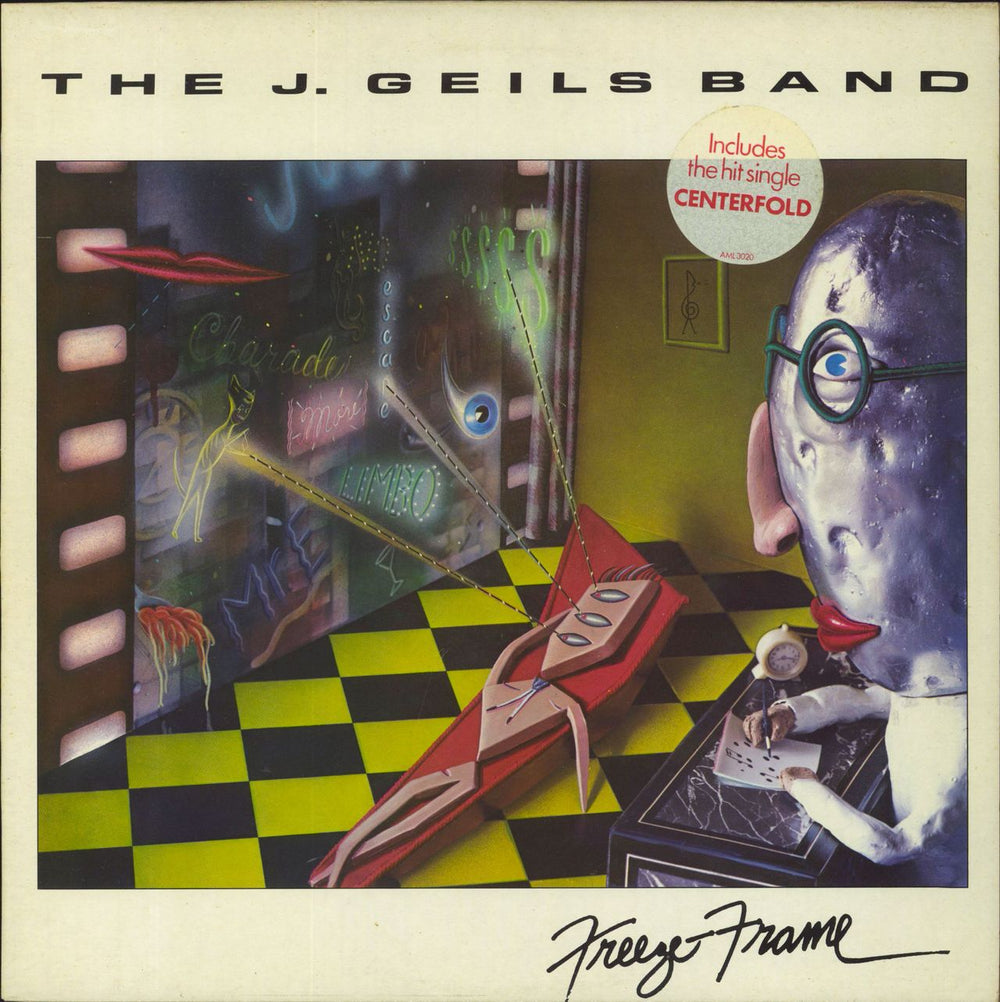 The J. Geils Band Freeze-Frame - Hype Stickered Sleeve UK vinyl LP album (LP record) AML3020