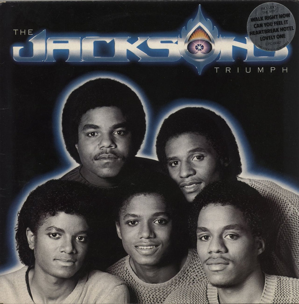 The Jackson Five Triumph - Hype Sticker German vinyl LP album (LP record) EPC86112