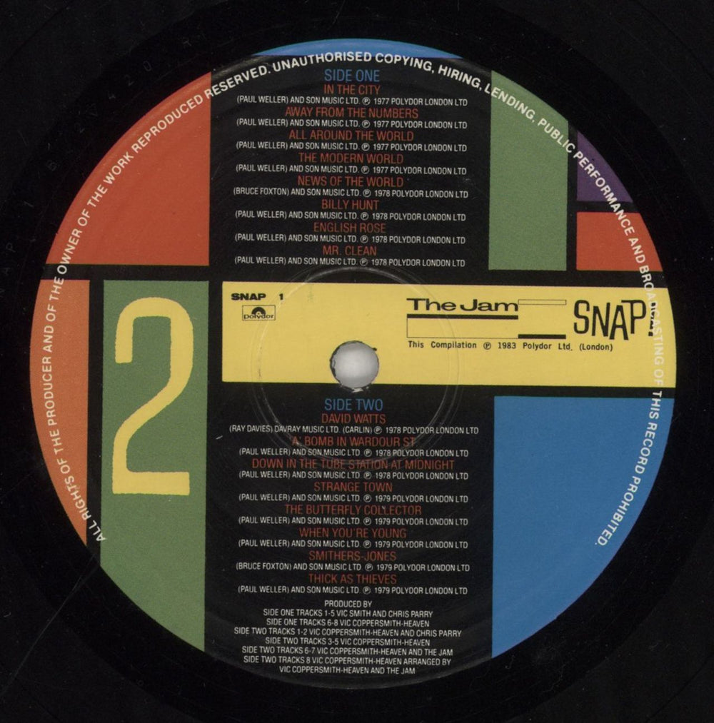 The Jam Snap! - Complete - EX UK 2-LP vinyl record set (Double LP Album) JAM2LSN858361
