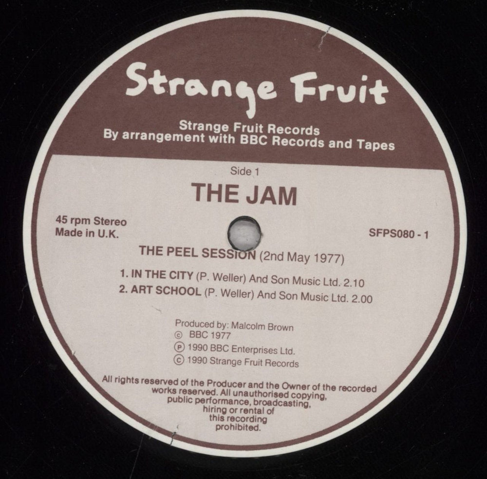 The Jam The Peel Sessions EP UK 12" vinyl single (12 inch record / Maxi-single) JAM12TH165037