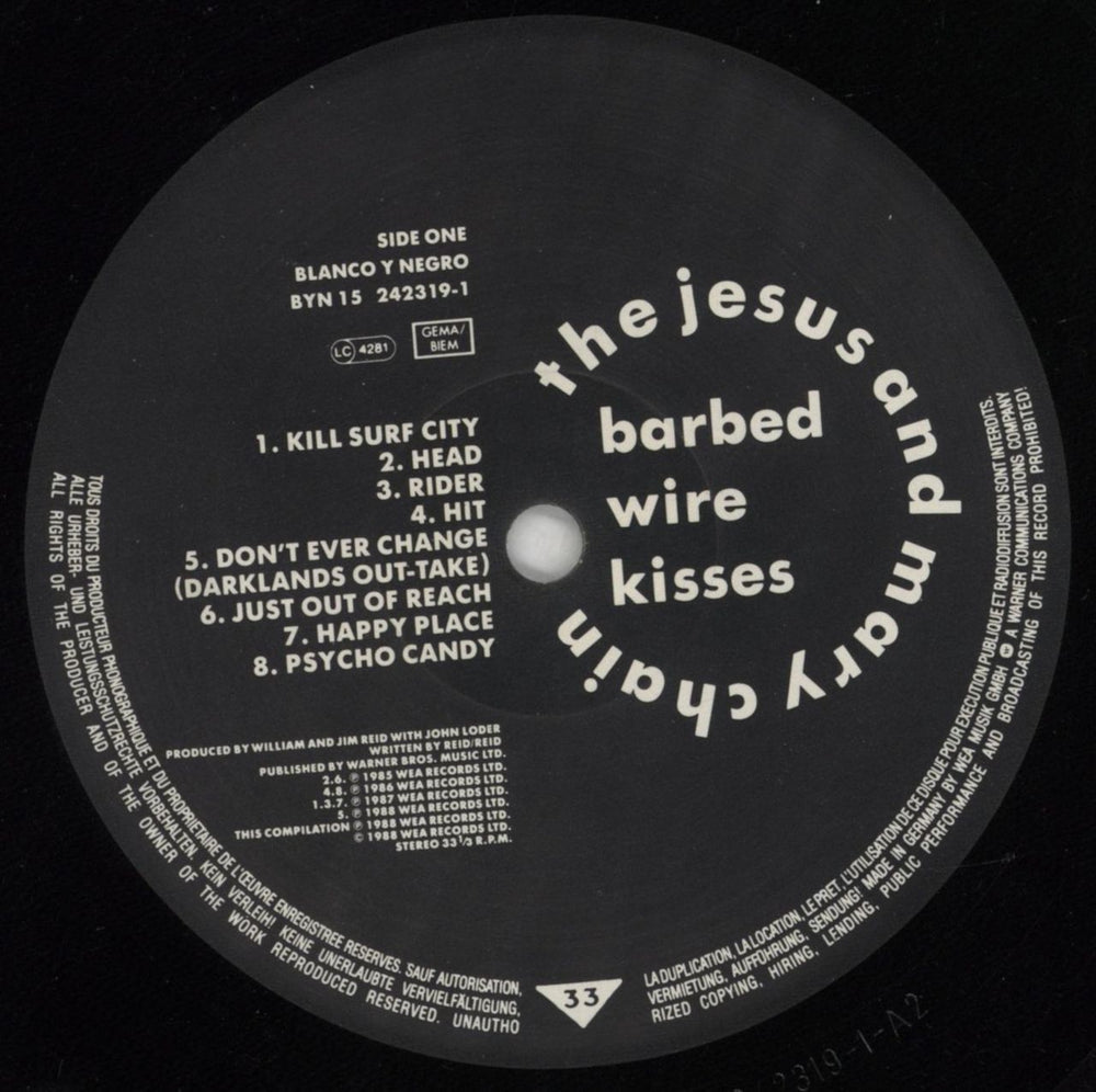 The Jesus & Mary Chain Barbed Wire Kisses - Stickered sleeve - EX UK vinyl LP album (LP record) JMCLPBA674379