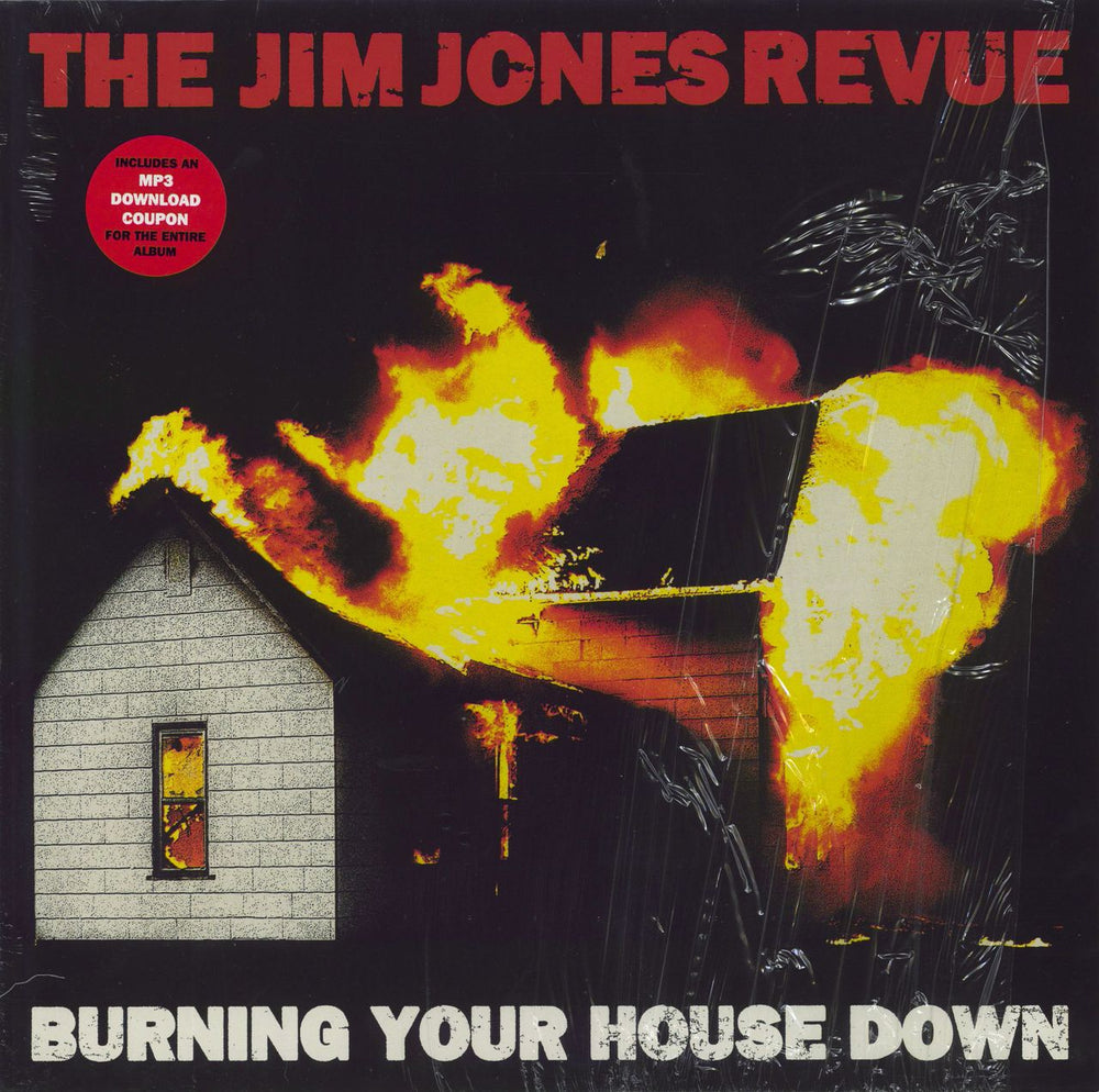 The Jim Jones Revue Burning Your House Down + Shrink UK vinyl LP album (LP record) PIASR805LP