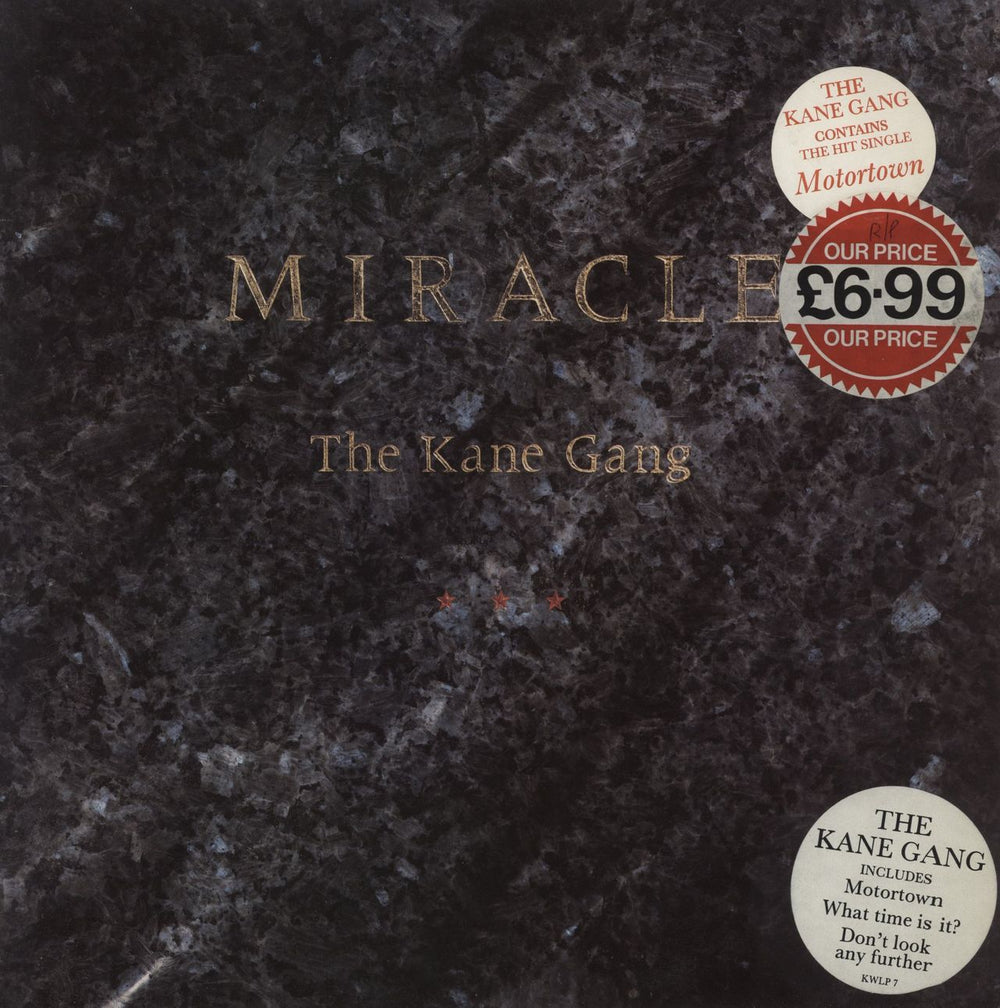 The Kane Gang Miracle - Songe Hype Stickered Sleeve UK vinyl LP album (LP record) KWLP7