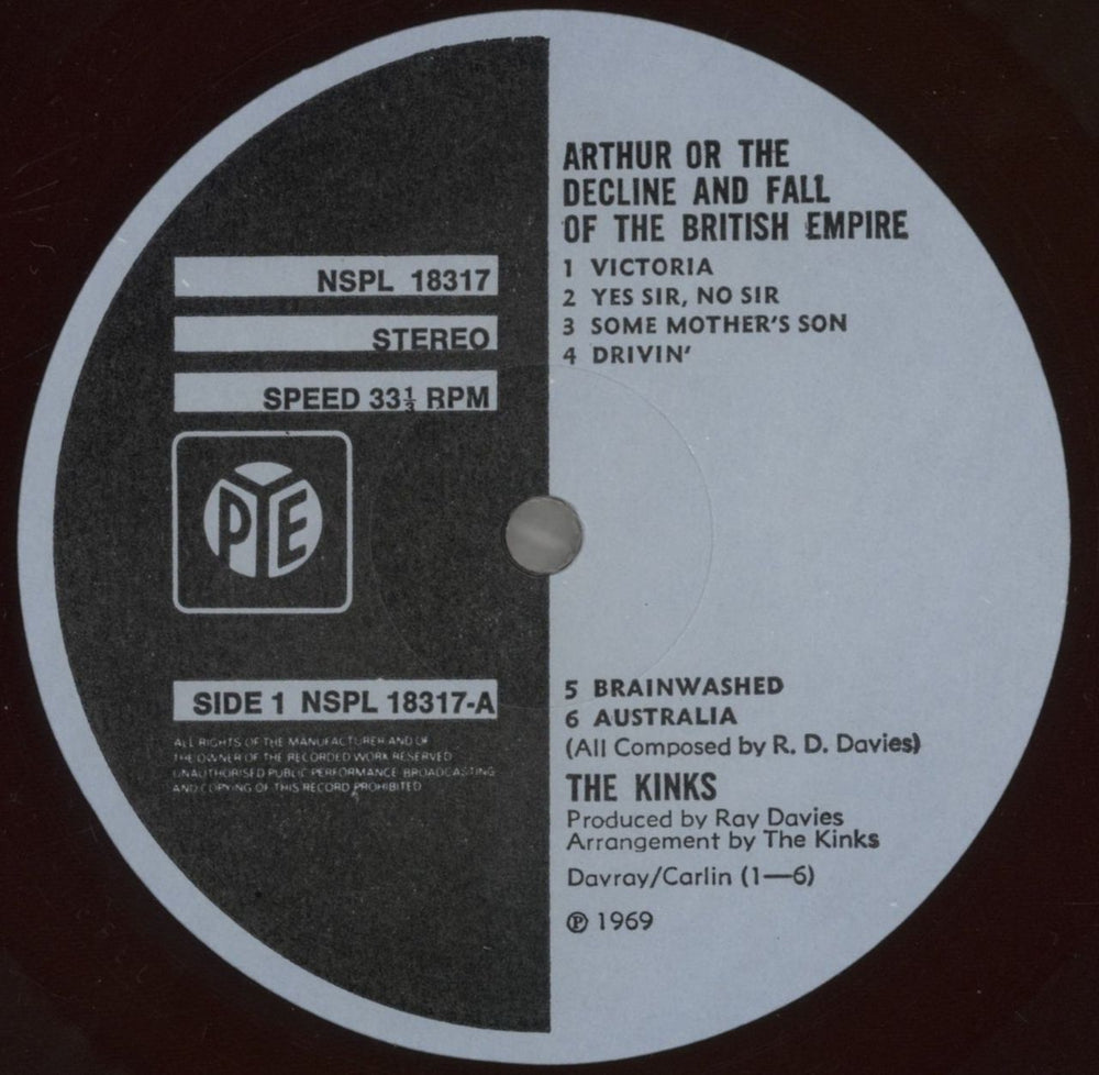 The Kinks Arthur - 2nd - EX UK vinyl LP album (LP record) KINLPAR857403