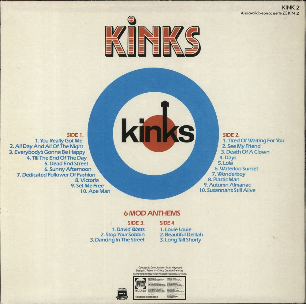 The Kinks Greatest Hits + 6 Mod Anthems 10" UK vinyl LP album (LP record)